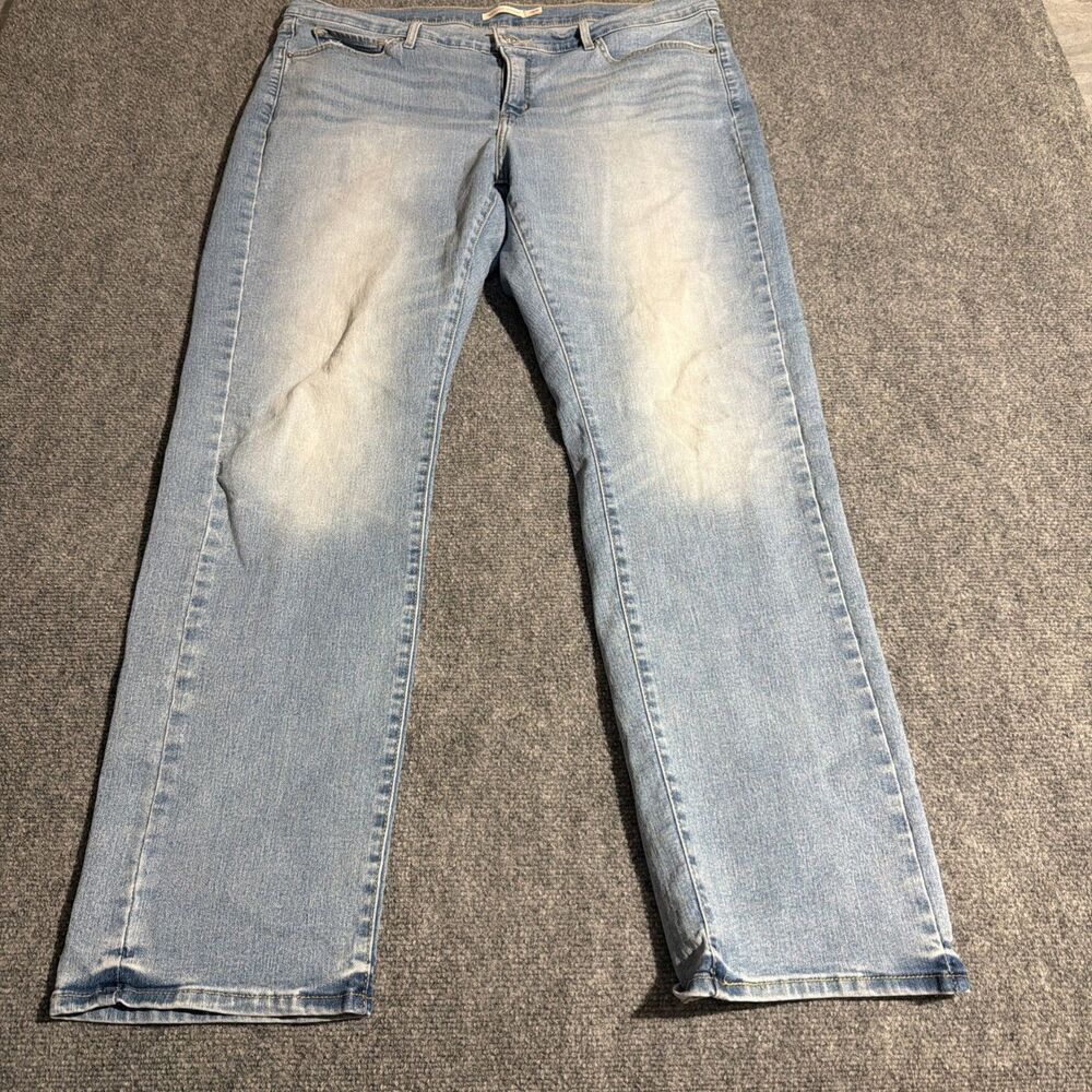 Levi's Denim Jeans Womens 18W Blue Shaping Straight Stretchy 5 Pocket Design